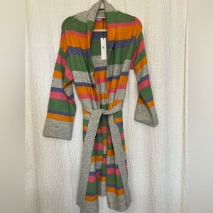Stitches & Stripes NWT Colorful Striped Long Knit Cardigan